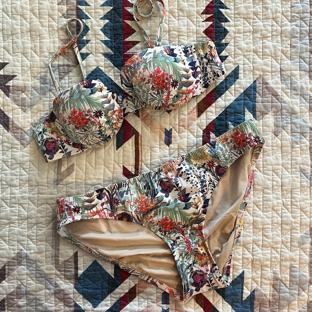 J. Crew Floral Bikini - 34A